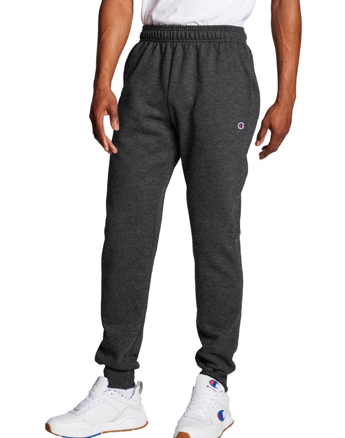 Champion Powerblend Fleece Dark Grey Joggers Mens - South Africa BTJVOE924